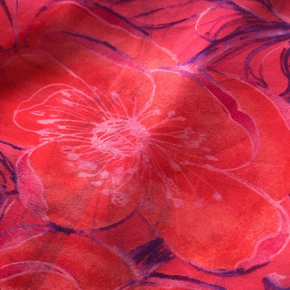 ELIE TAHARI 100% Silk Sheer Floral Blouse - Women’s SP - Picture 5 of 14